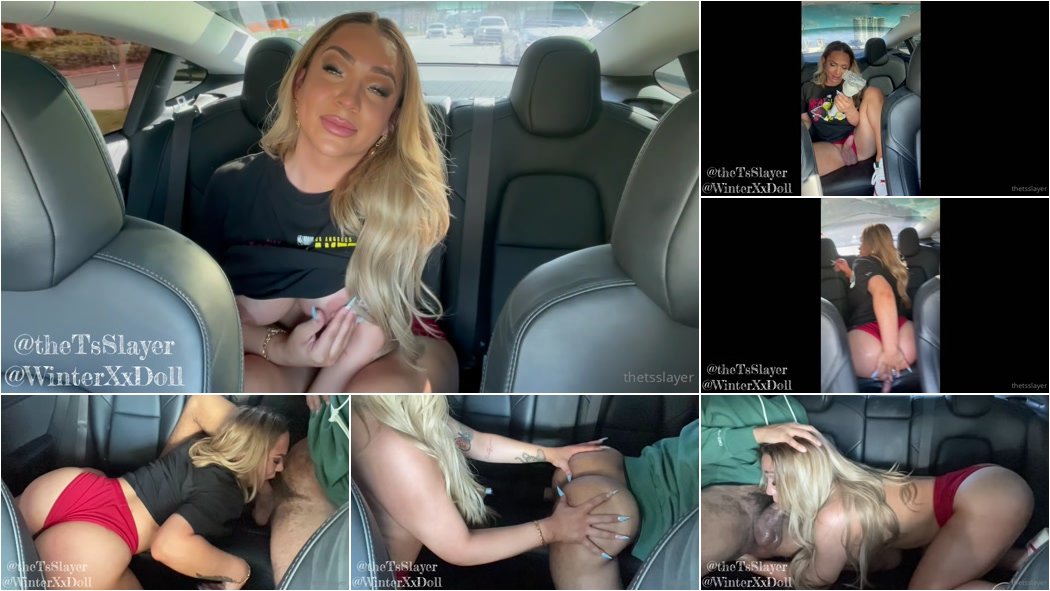 TS Winter, The TsSlayer - Rides Dick In A Car [HD 720p]